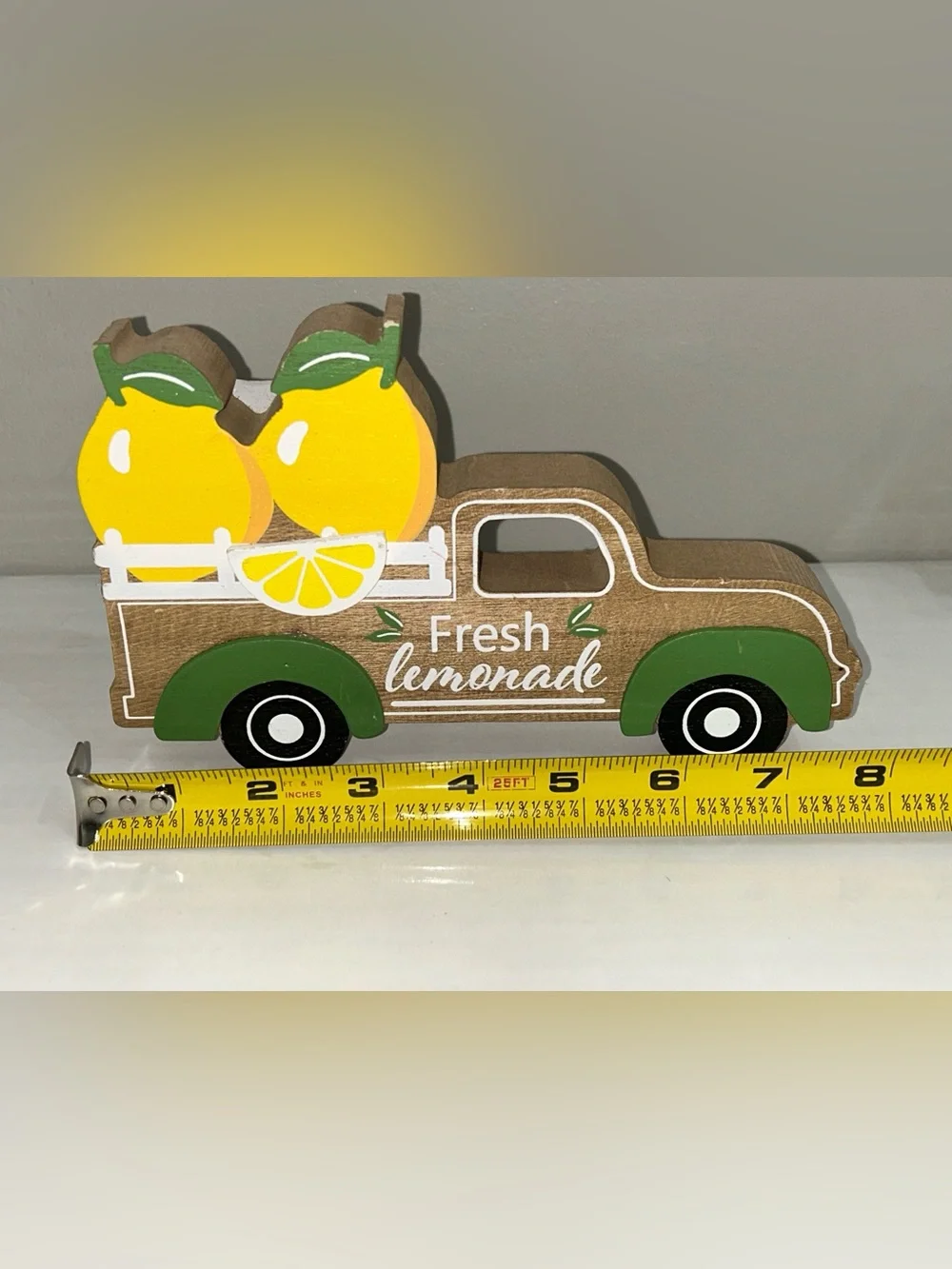 The Spring Shop Yellow & Green Lemonade Truck and Stand Decorative wood Set